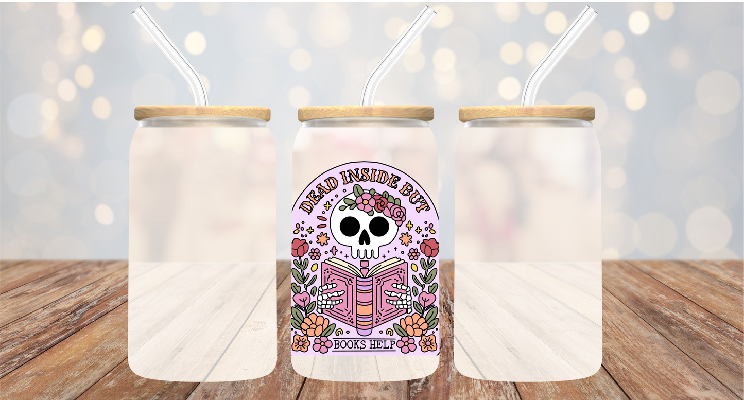 BOOKS HELP CAN GLASS