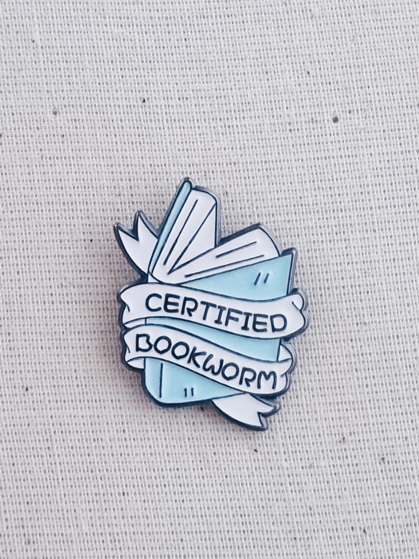 Certified Bookworm Enamel Pin Badge