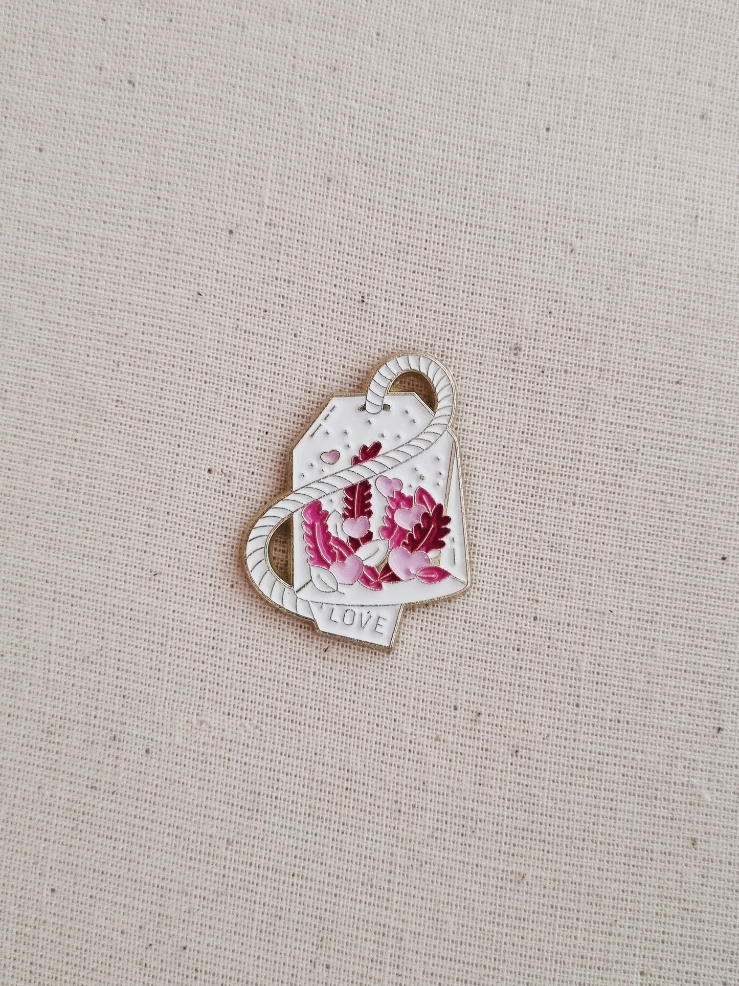 Pink Tea Enamel Pin Badge