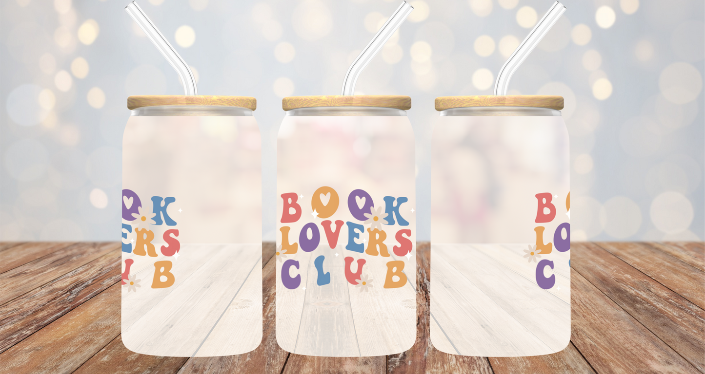 Book Lover Can Glass