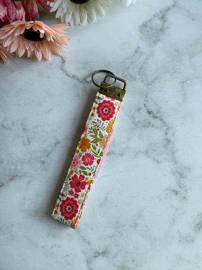 Pink Meadow Wristlet