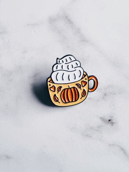 Pumpkin Spice Enamel Pin Badge