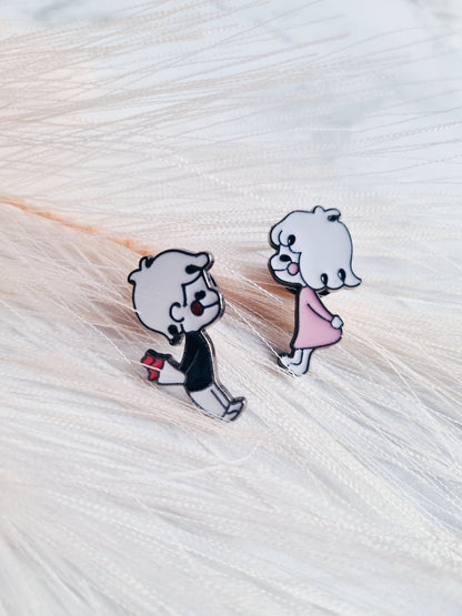 Be Mine Enamel Pin Badge Set