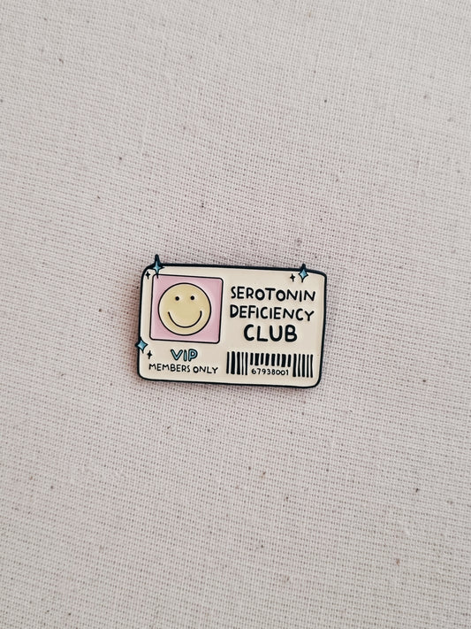Serotonin Club Enamel Pin Badge