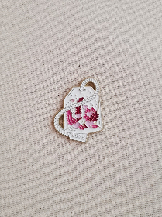 Pink Tea Enamel Pin Badge