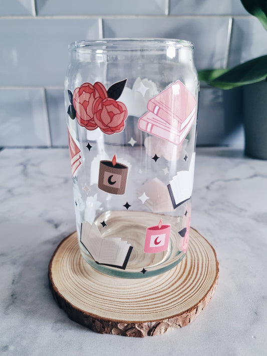 Cozy Reader Can Glass