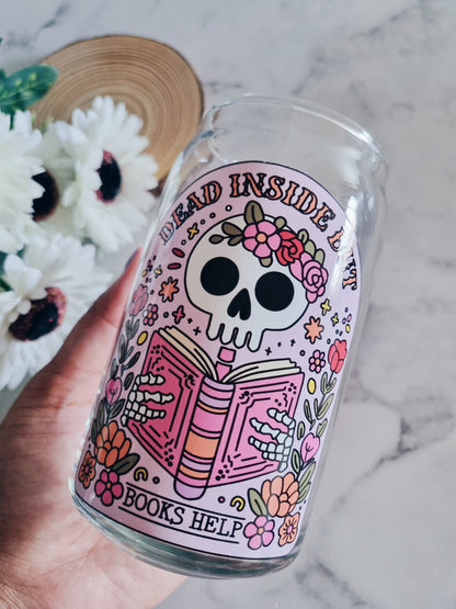 BOOKS HELP CAN GLASS