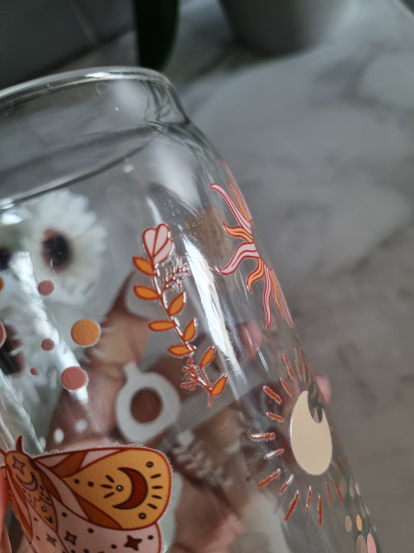 Boho Butterfly Can Glass