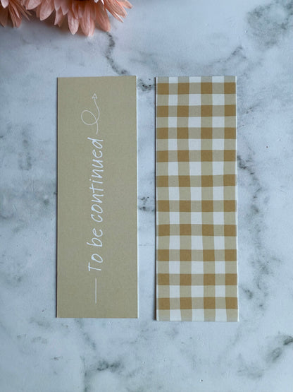 TO BE CONTINUED BOOKMARK