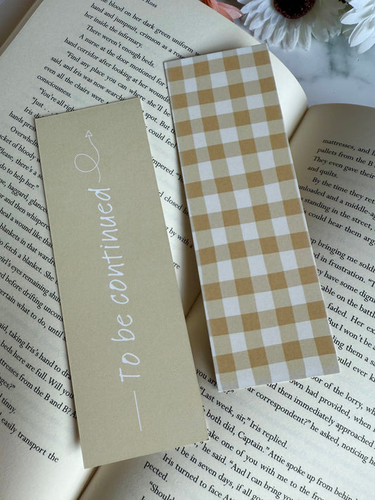 To be continued bookmark