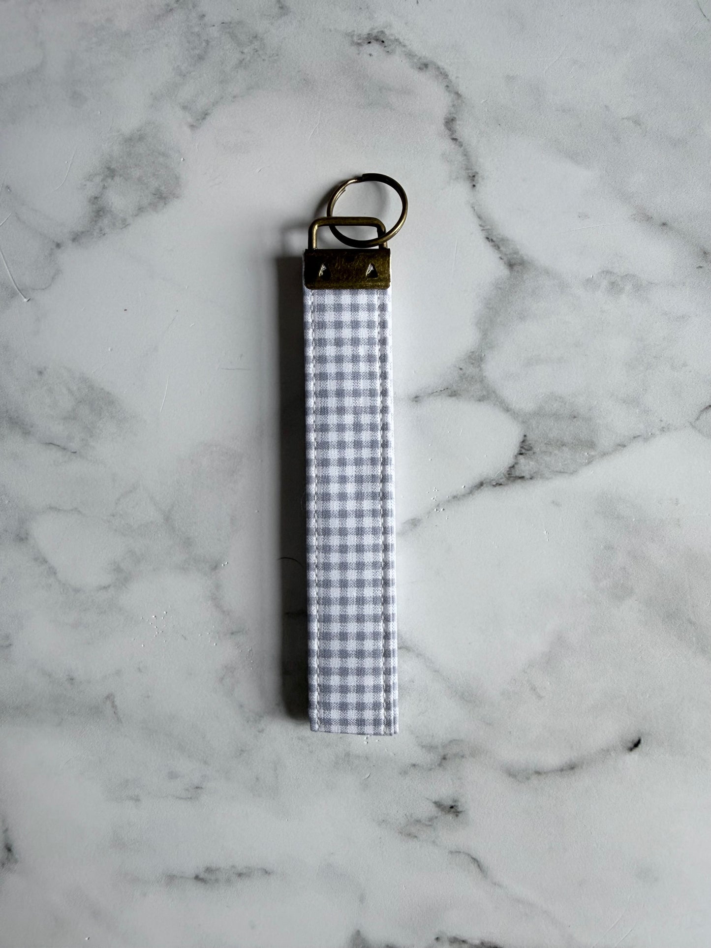 COBALT GINGHAM WRISTLET