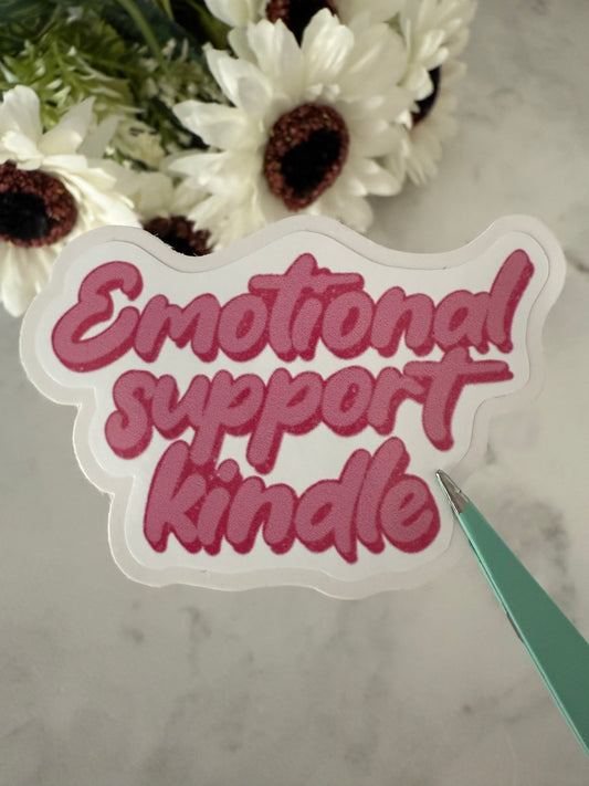 Emotional Support Kindle Sticker