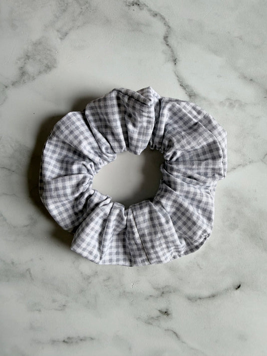 COBALT GINGHAM SCRUNCHIE