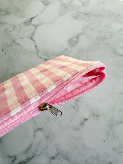 Pink Gingham Mini Pouch