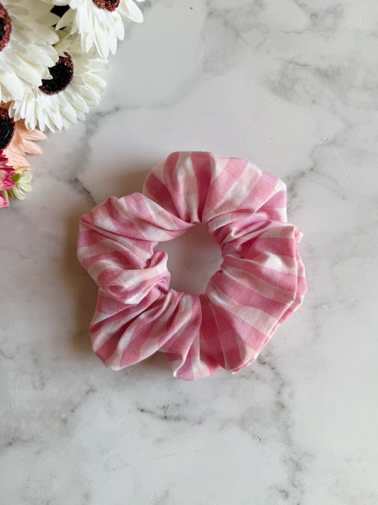 Pink Gingham Scrunchie