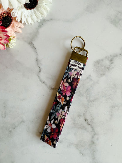 Dark Botanica Wristlet