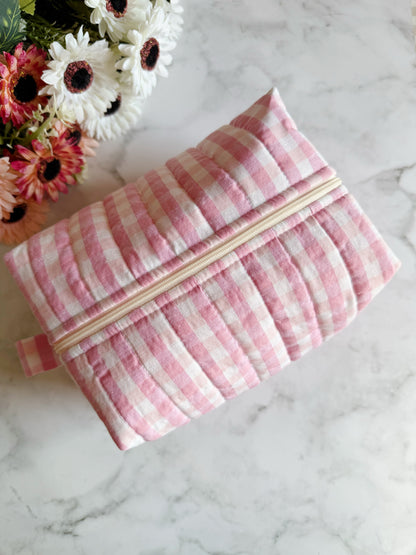 Pink Gingham Boxy Bag
